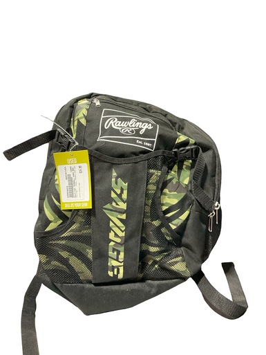 Used Rawlings TEEBALL CAMO BAG BB/SB Player Backpack Camouflage 11834-S000046016