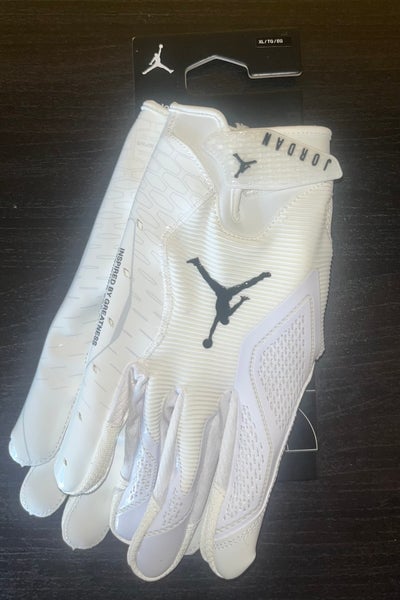 White XL Adult Jordan Fly Lock 2.0 Gloves (New)