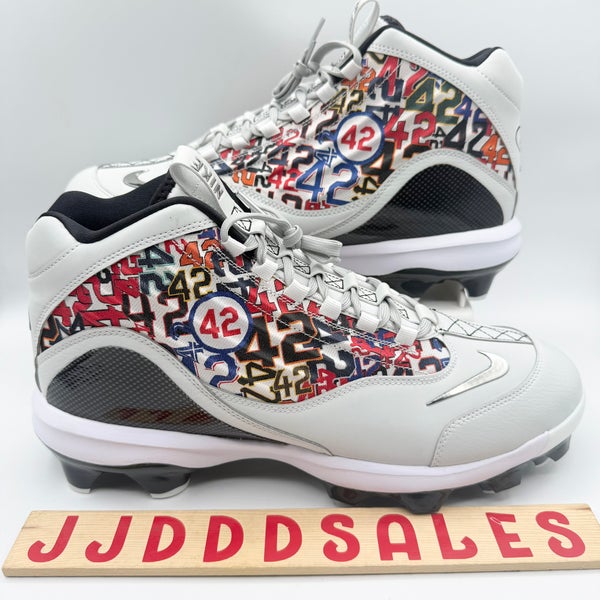 Nike Griffey 2 MCS 'Jackie Robinson Day' Baseball Cleats HJ4509-001 Men’s Sz 13
New Without Box
