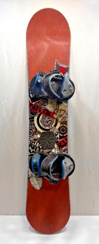 Nitro Brawler 132cm Twin-Tip All-Mtn Snowboard Burton Progression Bindings Small