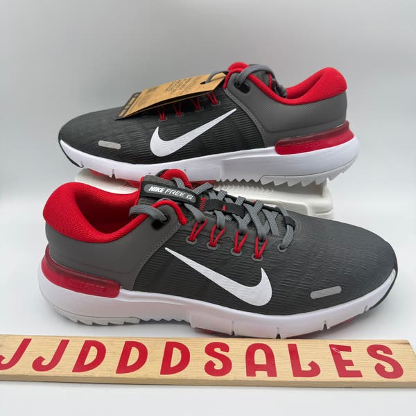 Nike Free Golf NN Golf Shoes Iron Grey University Red FN0332  display picture 3