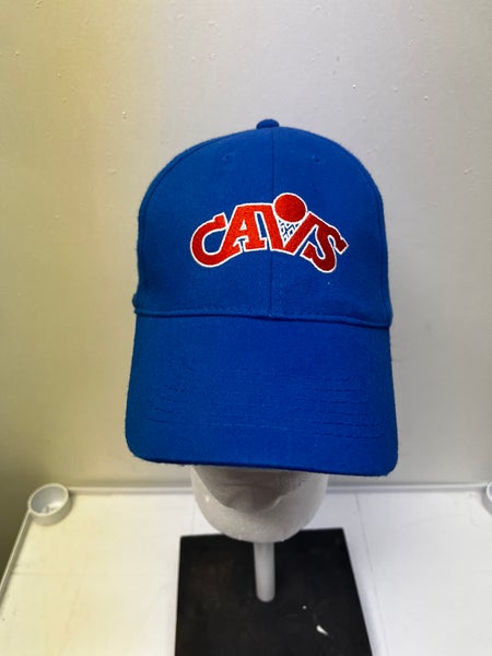 NBA Cleveland Cavs StrapBack Hat OSFA Blue/Orange Retro Logo Adjustable Cap