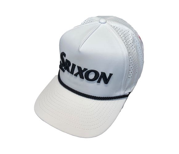 NEW Srixon Tour Tech Rope White Adjustable Snapback Golf Hat/Cap