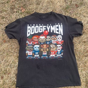 Black Large Men's New England patriots football Boogeymen defense Shirt (Used)