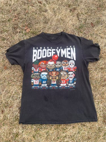 Black Large Men's New England patriots football Boogeymen defense Shirt (Used)