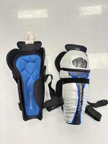 Used Bauer 135 Junior Shin Guards Grey 9" 11860-S000306054