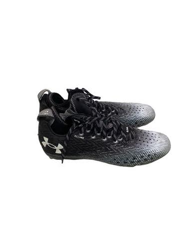 Used Under Armour Adult FB Cleats Black And Silver Senior 11 11347-S000265903