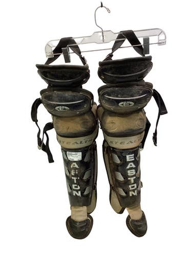 Used Easton STEALTH 12-15 Catchers Leg Guards Black Intermed 11347-S000265896