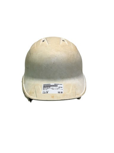 Used Rawlings 6 3/8 - 7 1/8 Batting Helmet No Mask White SM 11347-S000265853