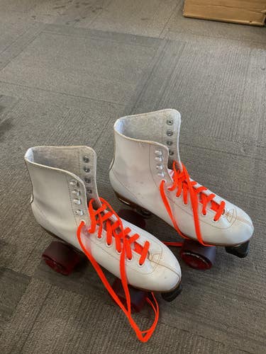 Used Chicago ROLLER QUADS Senior Roller Quad Skates White Senior 9 11614-S000232980
