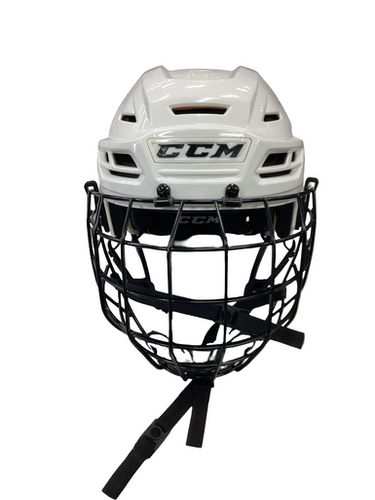 Used CCM TACKS 710 Helmet Cage Combo White MD 11613-S000178969