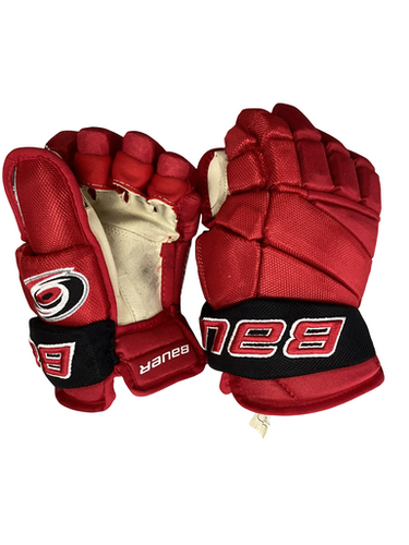 Used Bauer TEAM VAPOR PRO HURRICANES Junior Gloves Red 11" 11613-S000178967