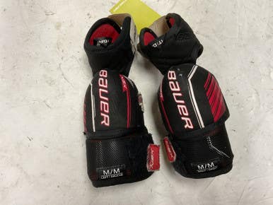 Used Bauer NSX Junior Elbow Pads Black And Red MD 11855-S000200796