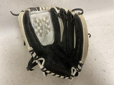 Used Mizuno Supreme GSP 1201F3WB RH Throw Fastpitch Gloves Black And White 12" 11855-S000200718