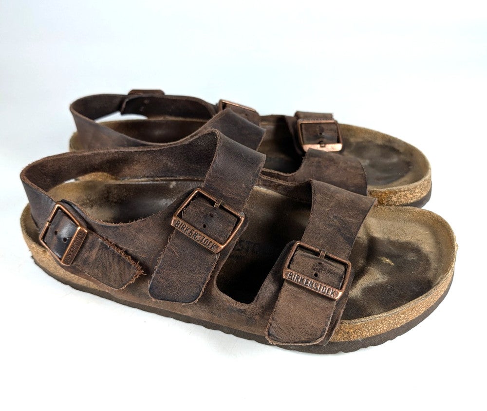 Betula by Birkenstock Brown Suede Double Buckle Sandals 10.5 Betula Buckle Suede Sandals for Women for sale | eBay main image 4