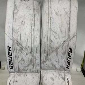 Used Bauer SUPREME M5 PRO 34+1 Goalie Leg Pads Senior White 34" 11823-S000037862