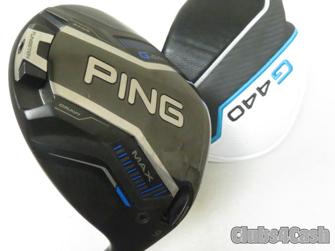 PING G440 Max Driver 9 TOUR 2.0 Black 75 Stiff Flex +Cover