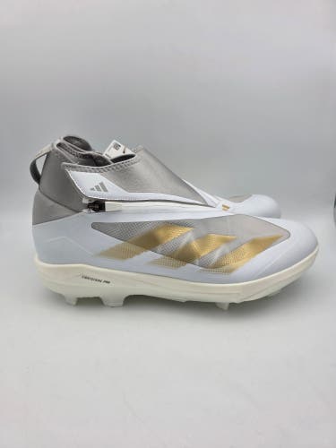 NEW Adidas Adizero Impact+ TPU White Gold Baseball Cleats IF8493 Men's Size 13