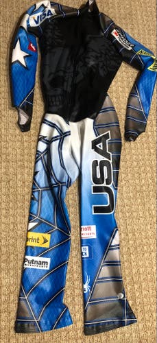 New 2013 US Ski Team World Cup DH Suit FIS Legal Spyder Large (Front Zip)