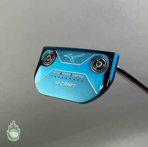 Used Right Handed Mizuno M Craft V Blue Ion Forged 35" Putter Steel Golf Club