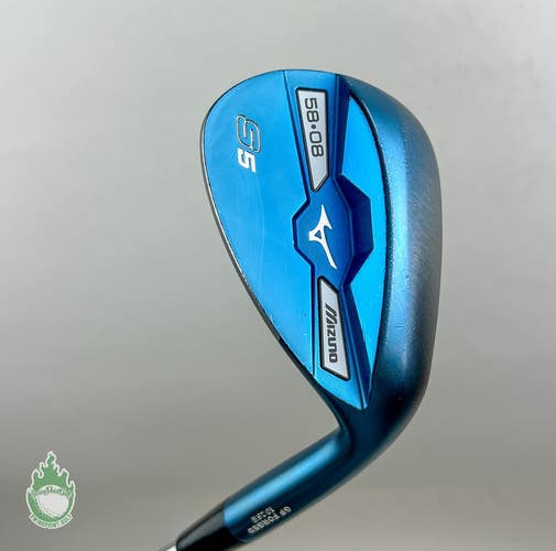 Used Right Handed Mizuno S5 Blue Ion Wedge 58*-08Wedge Flex Steel Golf Club
