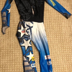 Used 2013 US Ski Team World Cup DH Suit FIS Legal Spyder Large (Front Zip)