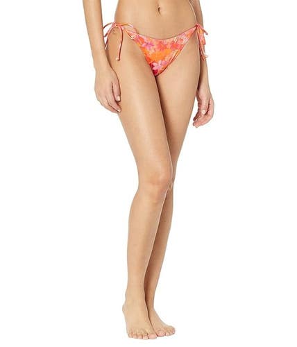L*Space Eco Chic Econyl Lennox Bikini Bottom Women's L Pink Floral Beach NWO145