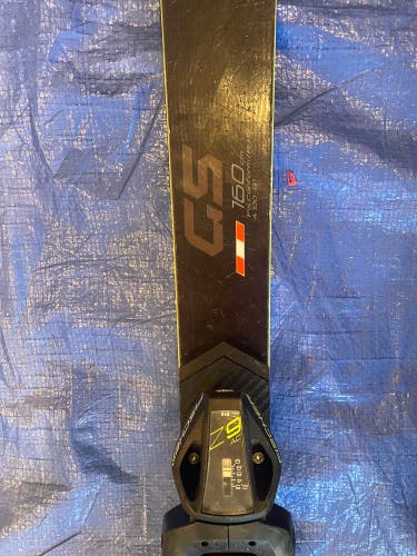 Fischer RC4 WC GS 160 cm Skis With Bindings Max Din 10 (Used)