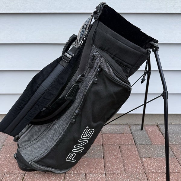 Ping J Bag Hoofer Stand Carry Golf Bag 4 Way Dividers Black Gray White