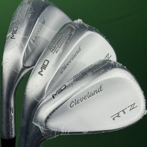 Cleveland RTZ Tour Satin Wedge Set 52-10, 56-10, 60-10 Steel DG Spinner LH NEW!