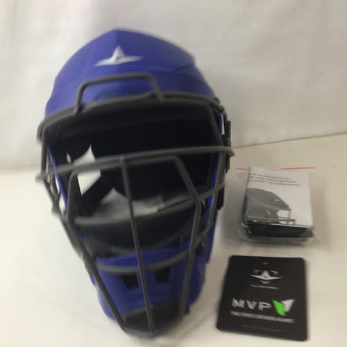 All Star MVP5 Catcher's Mask Matte Royal Blue Size Large (Gently Used)