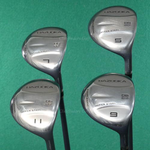 Lady Tour Edge Bazooka OS Offset 5, 5, 7 & 11 Wood Sets Graphite Ladies SET OF 4