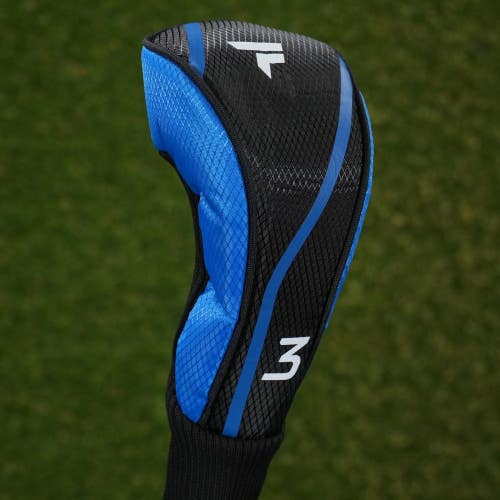 Top Flite Fairway Wood Headcover 3 Sock Blue / Black / White ~ LOOK!!