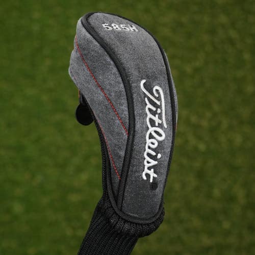 Titleist 585H PT 17 Hybrid Headcover Sock Gray / Black / Red ~ LOOK!!
