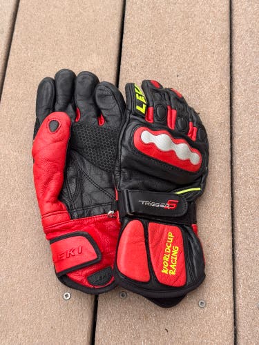 Leki 8.5 Size World Cup Black Ski Racing Gloves (Used)