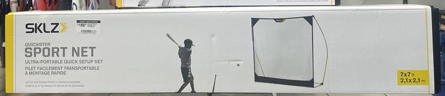 SKLZ Quickster Portable Baseball/Softball Pitching & Hitting Net, 7-ft x 7-ft