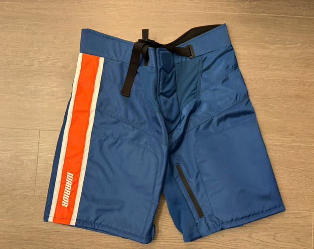 Warrior Covert QRE Pro Girdle/Pants shell Medium +1 Navy/Orange - New York Islanders Pro Stock (New)