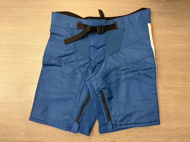 Warrior Covert QRE Pro Girdle/Pants shell Medium +1 Navy/Orange - New York Islanders Pro Stock (New)