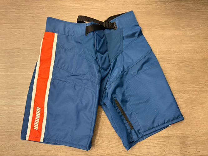 Warrior Covert QRE Pro Girdle/Pants shell Medium +1 Navy/Orange - New York Islanders Pro Stock (New)
