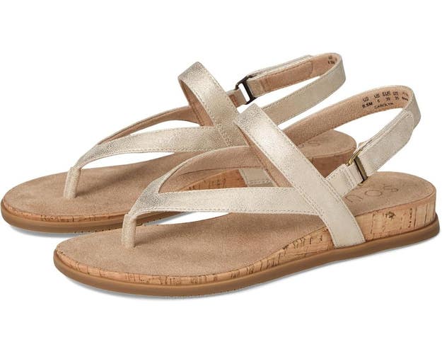 Soul Naturalizer Carolyn Sandals Women's US 6 Gold Faux Leather Slip-On TZP1097