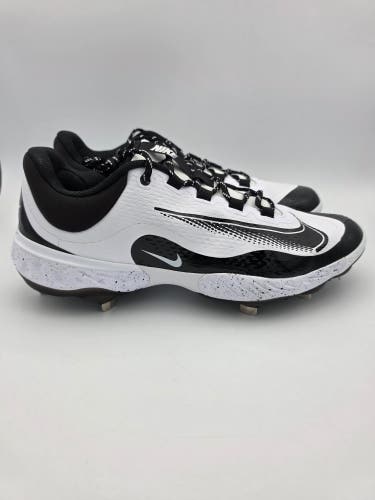 Nike Alpha Huarache Elite 4 Low 'White Black' Baseball Cleats Men's Size 13