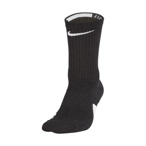 Nike Elite SX7622-411 Crew Socks Youth Small Black Cushioned Perfomance DAB205