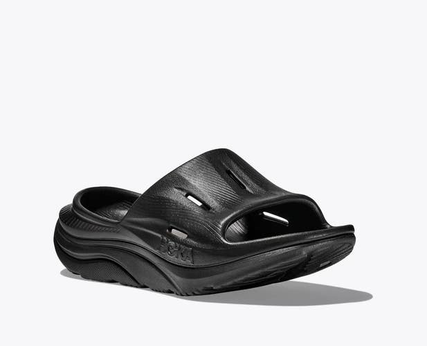Hoka One One ORA Recovery Slide 3 1135061-BBLC Women's US 9 Black Sandals DAB200