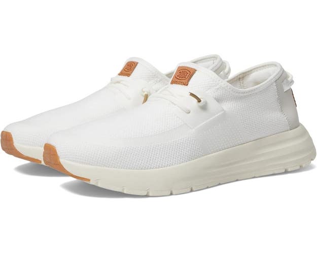 Hey Dude Sirocco 41292-143 Sneakers Men's US 10 White Gum Lifestyle Shoes DDK803