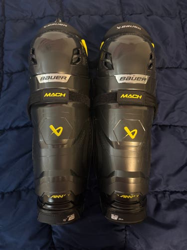 Senior Bauer Supreme Mach 15" Shin Pads (New)