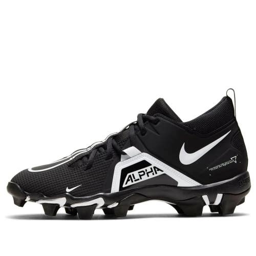 Nike Alpha Menace 3 Shark CV0582-001 Men's 9.5 Black White Football Cleat DDK849