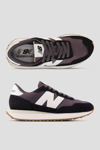 New Balance 237 WS237NB Sneakers Women's US 7 Black Gray Running Shoes DDK889