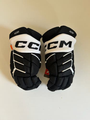 New 14” CCM HGPJSXP Pro Stock Hockey Gloves - Black/White