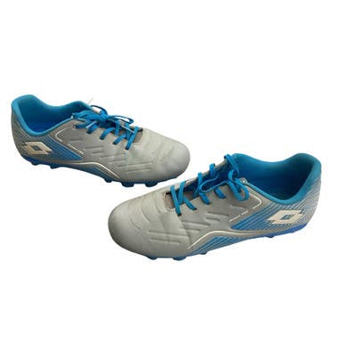Used Lotto Soccer Cleats Grey And Royal Blue Junior 06 11760-S000089661