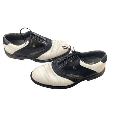 Used Foot Joy Womens Golf Shoes Black And White Senior 9 11760-S000089653